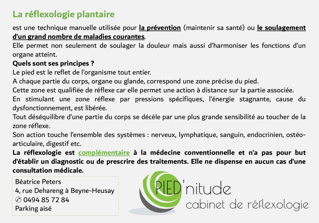 la réflexologie plantaire
